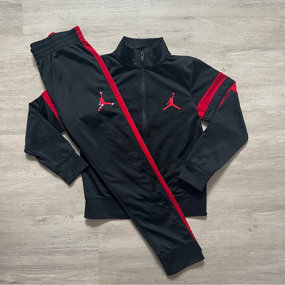 Jordan Black and Red Tracksuit